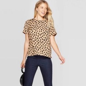 A new day cheetah print blouse cps